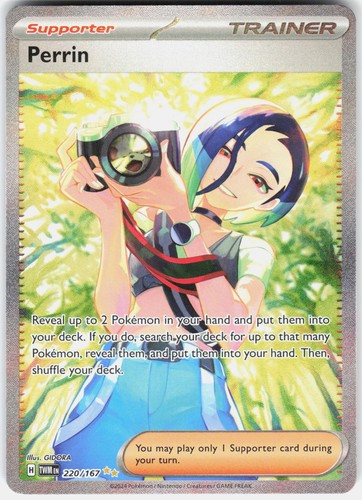 Pokemon Perrin 220/167 Twilight Masquerade Pokemon Holo NM A