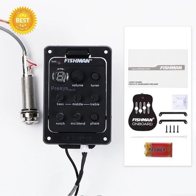 Fishman Presys 301 Piezo Pickup Dual Preamp EQ Tuner Mic Blend Acoustic Guitars