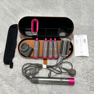 Dyson Airwrap Styler HS01 Nickel Fuchsia Haar Multi-Styler Komplettset Hellbraun Koffer
