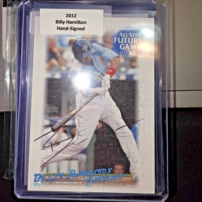 2012 ALL-STAR FUTURES GAME BILLY HAMILTON RC AUTO - CINCINNATI REDS