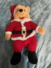 Disney Store Exclusive Santa Winnie the Pooh Plush 20  Christmas Holiday Toy