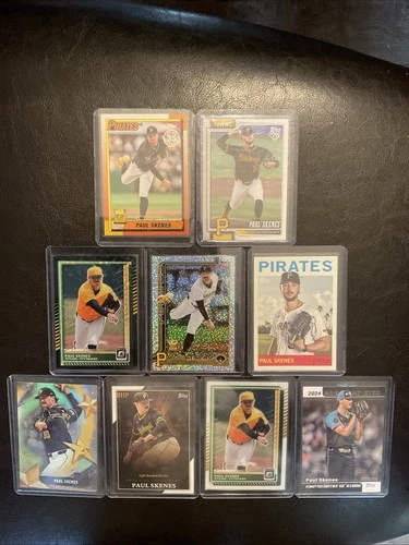 Paul Skenes 9 Card Lot Confetti/Optic/Archives/2025-2026 Topps