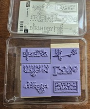 NEW STAMPIN UP WOOD MOUNTED Rubber Stamp Set FOR A FRIEND