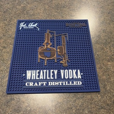 New Wheatley Vodka Buffalo Trace Bourbon Distillery 12x12 Square Rubber Bar Mat 