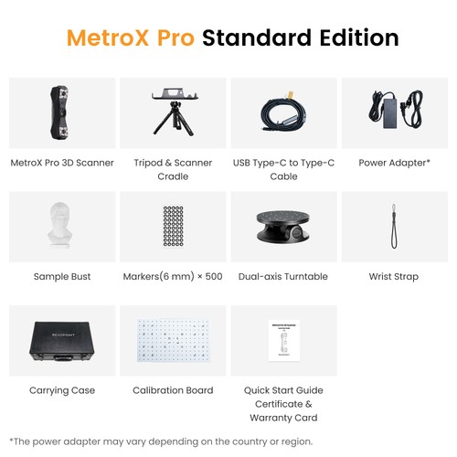 Revopoint MetroX PRO 3D Scanner For 3D Printer Handheld 30 Line Blue ...