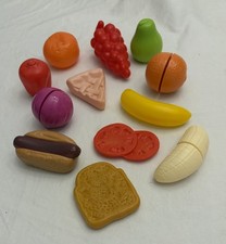 Pretend Play Plastic Food Misc Lot 12-pc Veggies Fruit Dessert More VG Quality