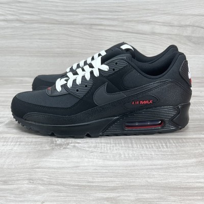 Nike Air Max 90 Black Sport Red DC9388-002 Mens Size 10 | eBay
