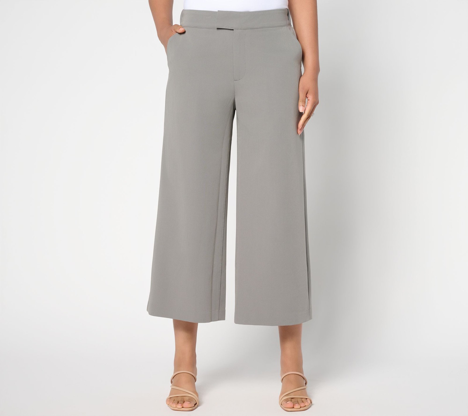 BEAUTIFUL by Lawrence Zarian Women's Petite Pants 10P Cropped Gray A694085