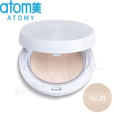 ATOMY Air Pact #21 Light Beige Face Powder Pact Long Lasting Ultra Fine K-Beauty