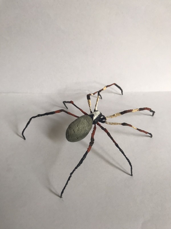 Handmade Hand-painted 5.5" Australian Orb Weaver Spider Figurine Replica Arachni
