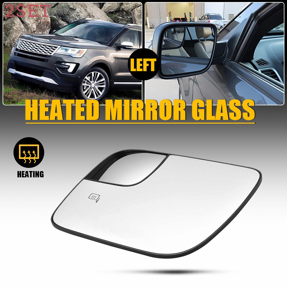 Heated Convex Spotter Mirror Glass for Ford Explorer 2011-2019 Left Right Pair