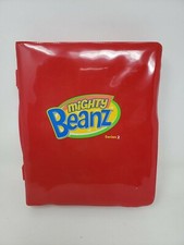 Mighty Beanz Lot 25 Red Series 2 Carrying Case Animals Monsters Miniature Beans