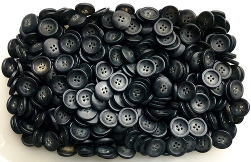 Buttons 15mm 18mm 20mm 23mm 25mm Dark Grey Slate Charcoal Swirl 4 Hole W104-D - Picture 2 of 24