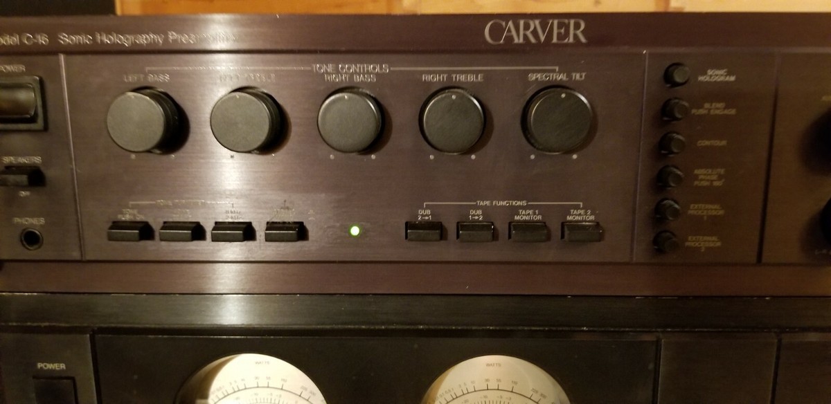 Audio Amplifier Set Carver C-16 Preamplifier & TFM-25 Power