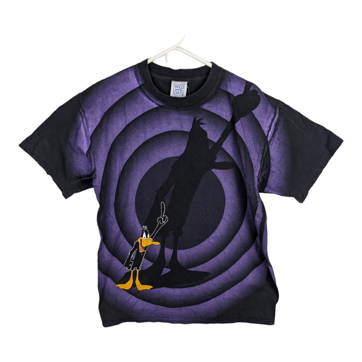 Vtg 1992 Wild Oats Looney Tunes Daffy Duck Shadow All Over Vtg 1992 Wild Oats Looney Tunes Daffy Duck Shadow All Over