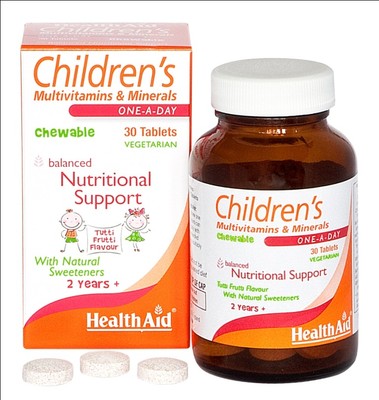 GESUNDHEITSHILFE KINDER MULTIVITAMINE & MINERALIEN - 30 KAUTABLETTEN