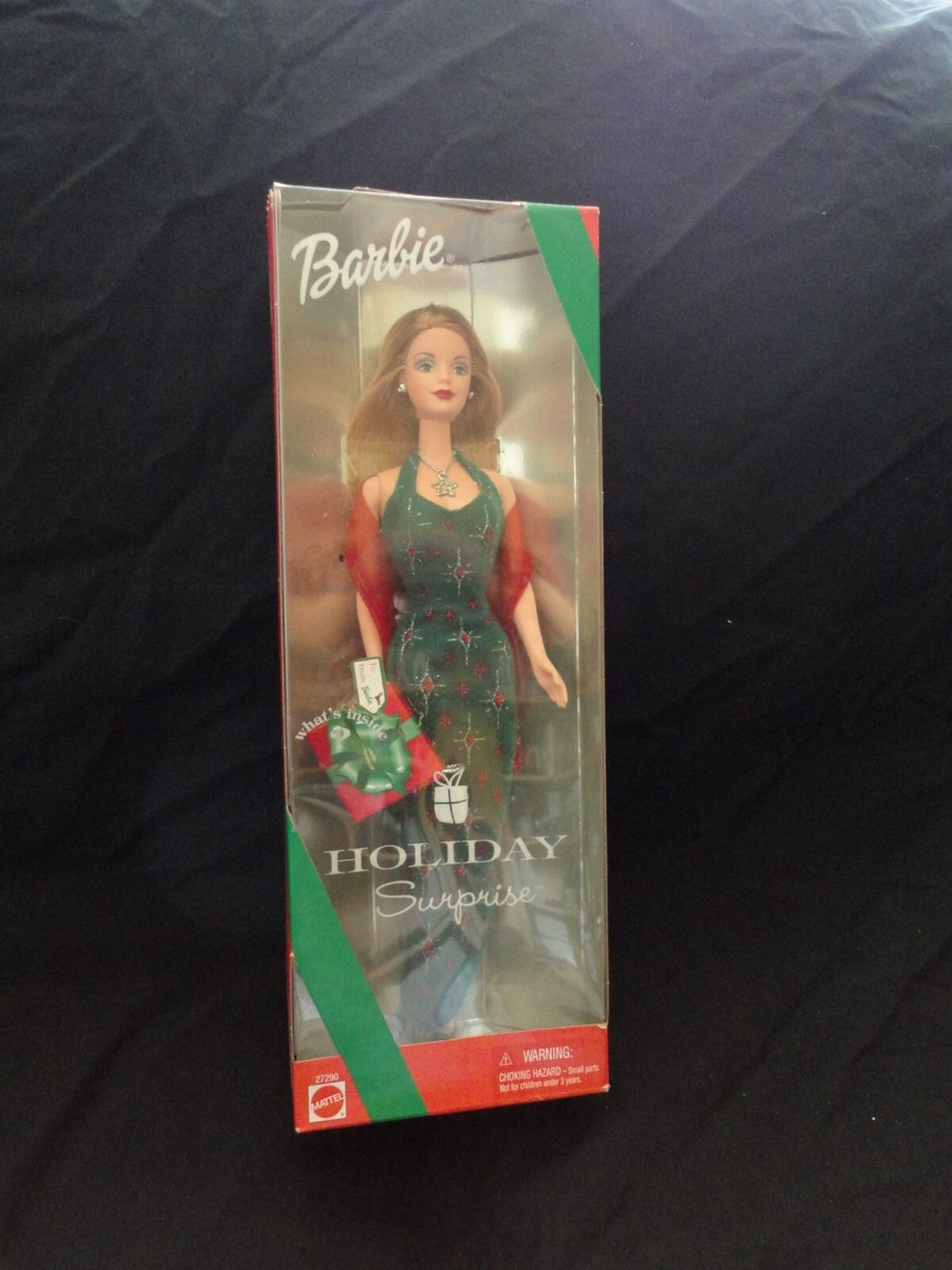 Holiday Surprise Barbie Doll 2000 NRFB Red Hair Mattel #27290