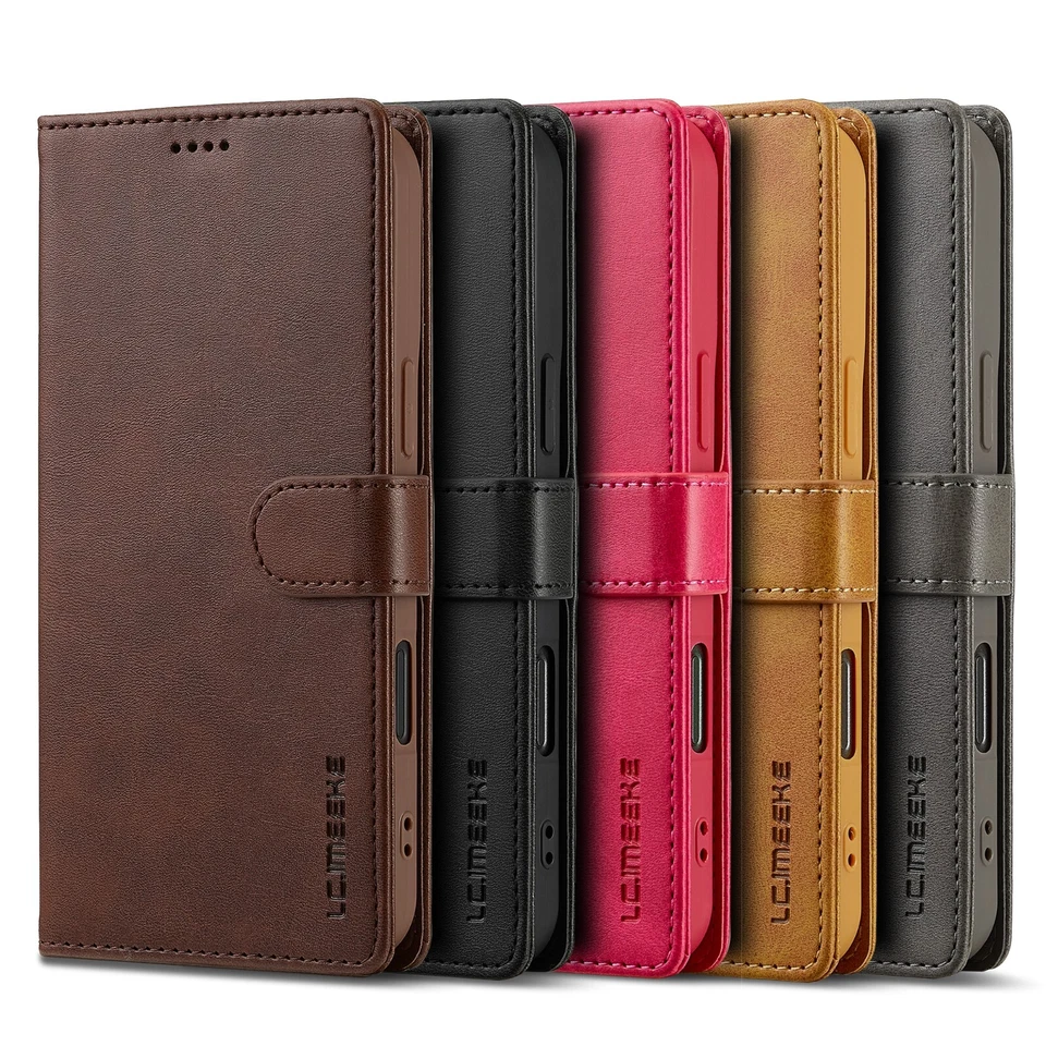For iphone 16 15 Pro Max 14 13 12 11 XR 7 8 Phone Case Leather Flip Wallet Cover - Image 2 of 4
