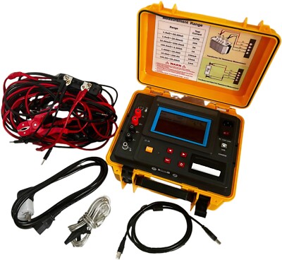 Transformer DC Resistance Tester Built-in Printer Data Storage 600 Groups 10A