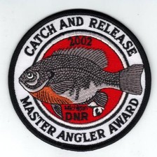 2002 MICHIGAN DNR MASTER ANGLER FISH (CATCH & RELEASE) PATCH-DEER-BEAR-TURKEY