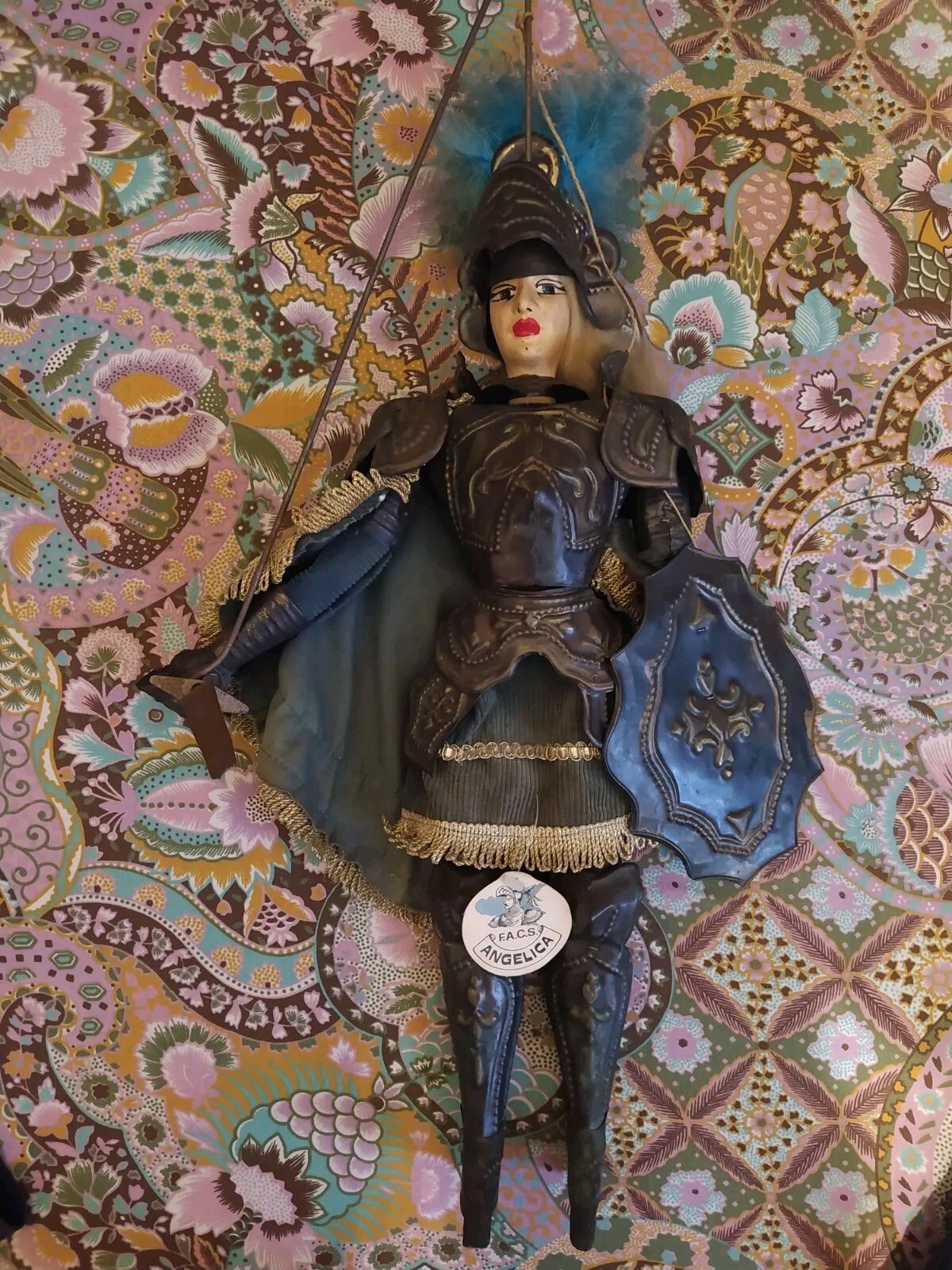 PUPO SICILIANO ANGELICA altezza marionetta 50 cm, FACS Fratelli PATANIA Anni '70