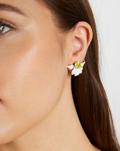 Kate Spade New York Floral Frenzy Stud Earrings White - Picture 5 of 5