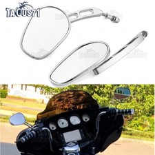 10mm Fairing Mount Rear View Mirrors Fit For Harley Electra Street Glide 1996-13