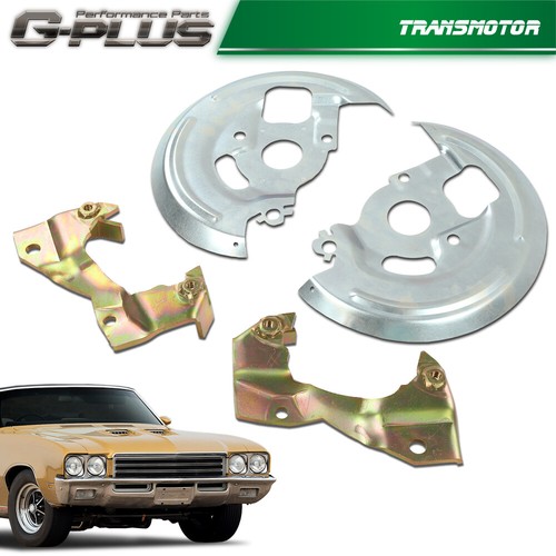 GM Disc Brake Caliper Brackets + Backing Plates Dust Shields A Body For Chevelle - Picture 9 of 9