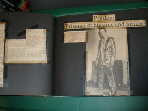 Vintage Elvis Presley Scrapbook Newspaper Clippings 14"x11" - Picture 7 of 14
