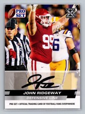 2022 Pro Set Draft #PSA-JR3 John Ridgeway Autographs