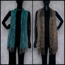 Blue or Gold Shawl, Scarf, Wrap - A Fashion Accessory