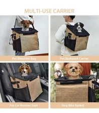Multi Purpose Dog Carrier, Comfy And Padded With Shoulder Strap and Bike Strap.