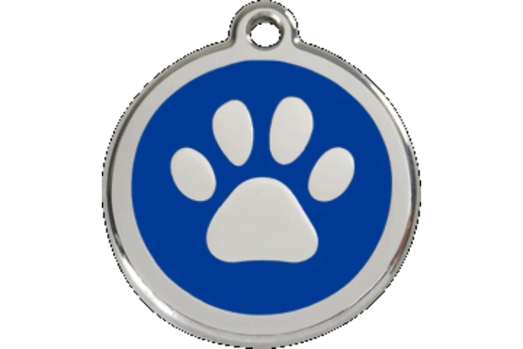 Red Dingo Dog Cat ID Pet Tag FREE Personalized Engraved Free Ship PAW PRINT - Image 4 of 4