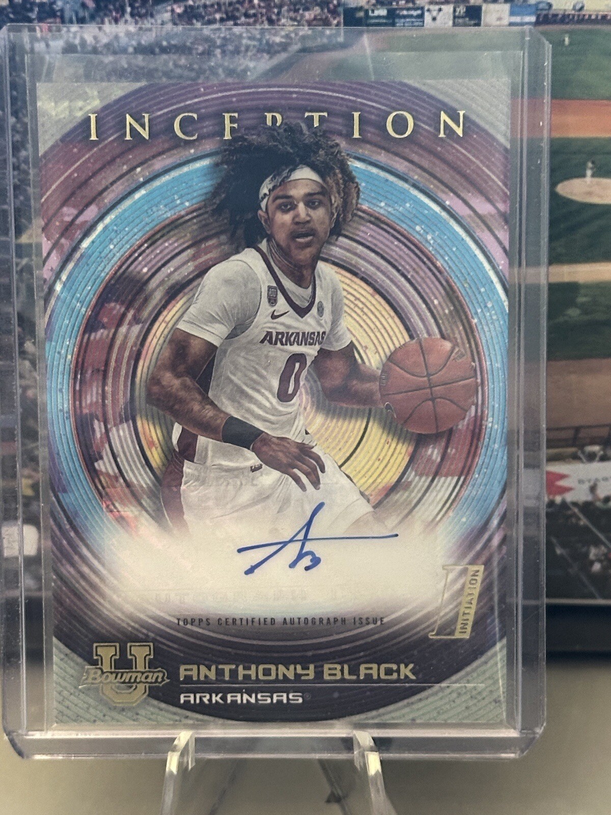 2022-23 Bowman U Inception Anthony Black 1st Auto #BIA-AB Arkansas Magic