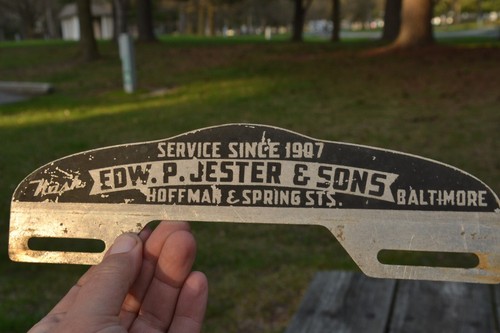 1930's NASH EDW. P JESTER & SONS SINCE 1907 BALTIMORE MARYLAND METAL TOPPER SIGN - Picture 12 of 22