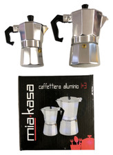 SET 2 CAFFETTIERE MOKA CAFFETTIERA CAFFE' 1 E 3 TAZZE