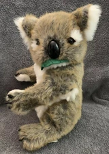 Vintage 2000 Animal Planet Plush Koala With Leaf In Mouth 12” Stuffed Toy