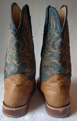 Roper Big Kids Western Boots Size 5 Blue Brown Children - Picture 7 of 13