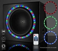 Belva BSA12LED Universal 12" RGB LED Subwoofer Light Ring with Remote