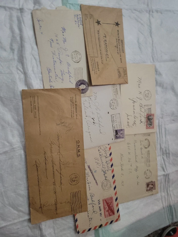 Vintage War Time Original Handwritten Letter & Stamps Collectible V068 - Image 2 of 4