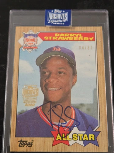 DARRYL STRAWBERRY #58 Auto 2020 Topps Archives 1987 All Star Mets #D /37