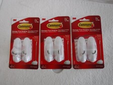 3M Command Medium Wire Adhesive Hook  3PK of 2 hooks Each  4 Adhesive strips 
