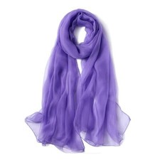 Solid Color Silk Feeling Scarf Fashion Scarves Wrap Long Lightweight Shawls f...