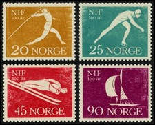Norway 1961 (NK 492-95) - Norges Idrettsforbund 100 år - MNH/XX