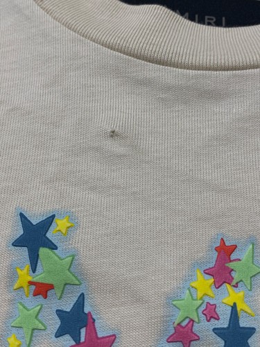 Amiri Kids Boy's Beige Star Motif Logo Crewneck Short Sleeve T-Shirt Size 8Y - Picture 4 of 4