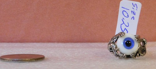 JJ Jonette Jewelry Glass Eye Halloween Dragon 3D Flower Ring-Size 10.25 - Picture 7 of 7