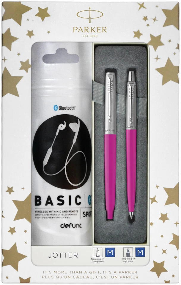 Parker Jotter Gravur Kugelschreiber+ Füller+ Kabellose Kopfhörer DEFUNC 2 Farbe - Bild 4 von 4