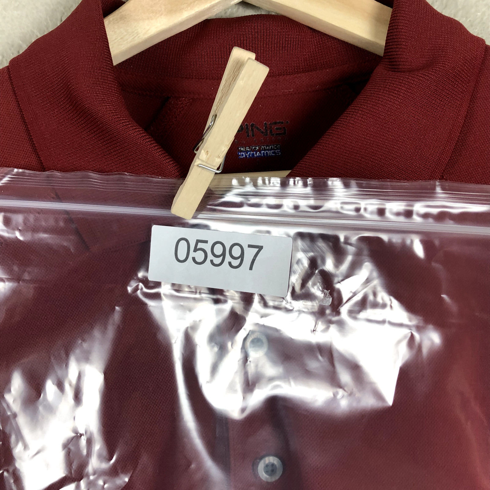 Ping Golf Shirt Mens Large Brown Stretch Polo Performance Logo Long Sleeve