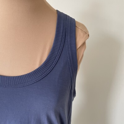Athleta Blue Topanga Mesh Back Polyester Lyocell Tank Top 350528