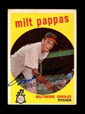 1959 TOPPS MILT PAPPAS #391 ORIOLES SIGNED AUTOGRAPH